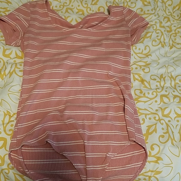 Striped button doen onesie - Picture 2 of 2